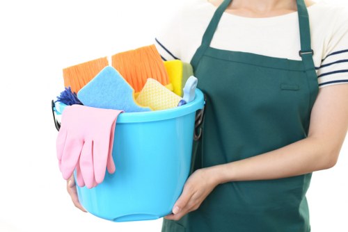 Cleaning a kitchen in a SE16 property before move-in