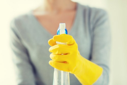 Professional cleaner managing a short-let turnover in SE16