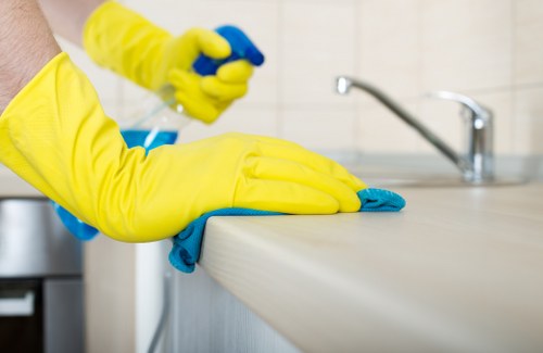 Local oven cleaner working in a SE16 kitchen
