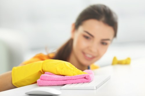 Thorough bathroom cleaning during SE16 move out service